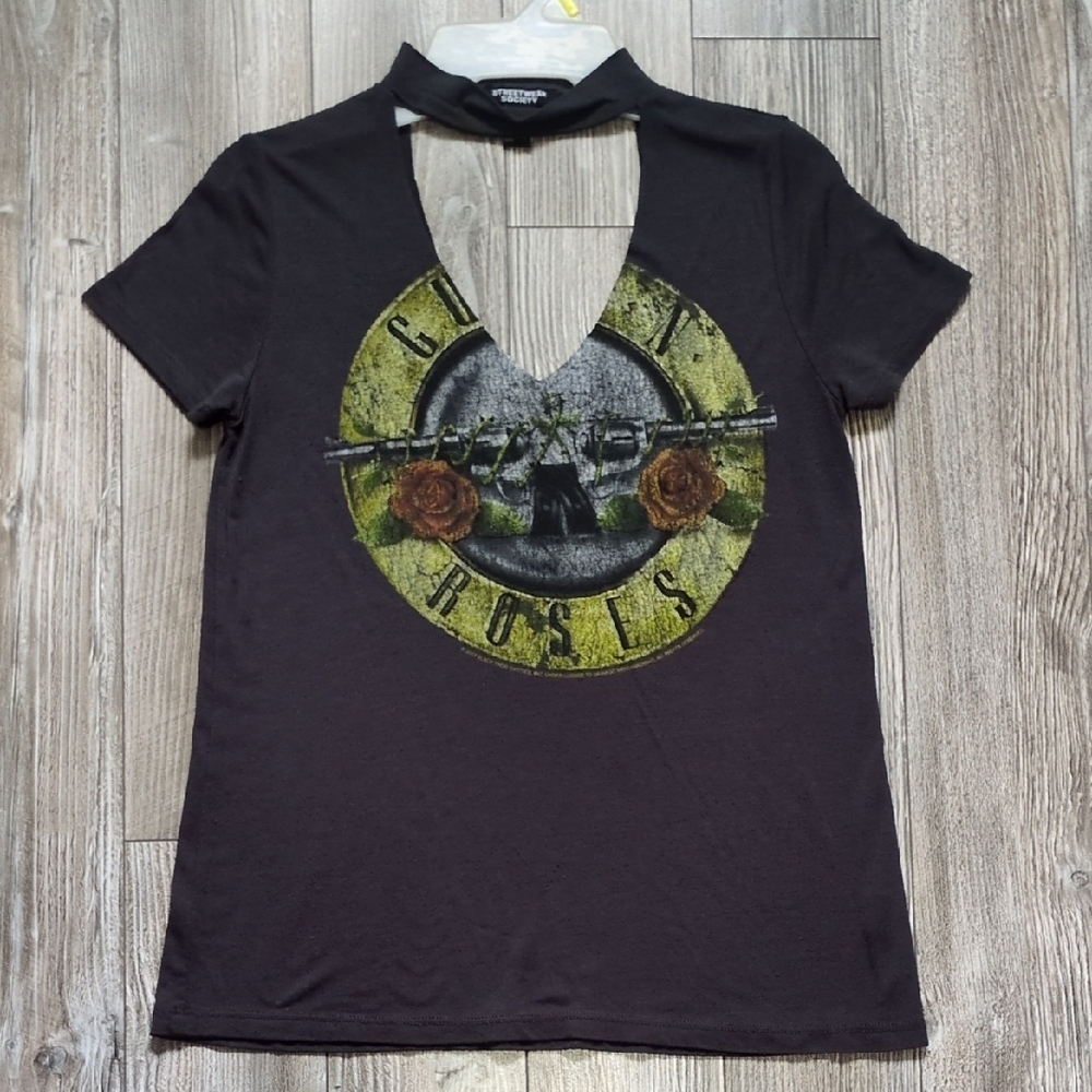 Guns N Roses Women's Black Graphic Choker Top S
